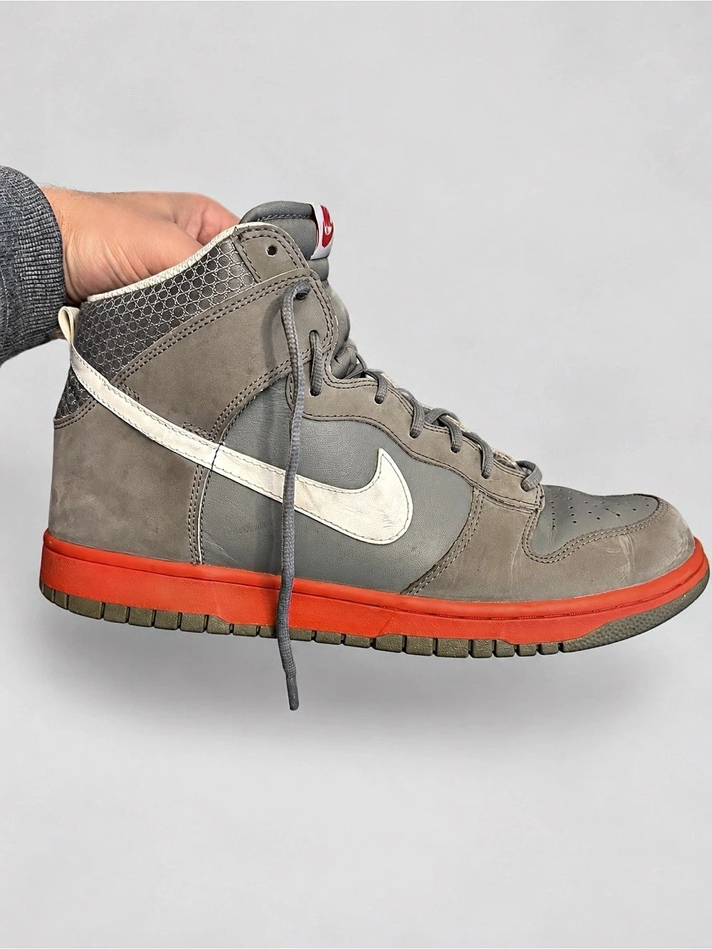 Rare Nike Dunk High Light Charcoal Team Orange 2010 Men’s Size 12